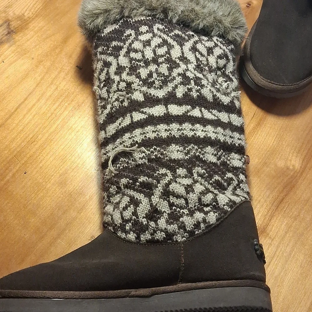 Corral Winter Cozy Knit Patterned Boots Size 7